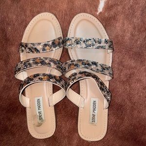 Cheetah sparkly sandals